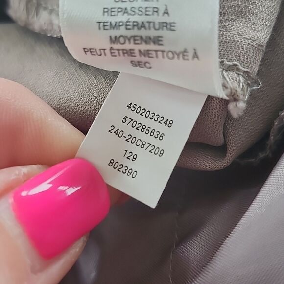 Chico's Tan Khaki Pull On Waist Tapered Leg Chino Pants, 10 - Picture 9 of 9